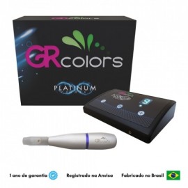 Dermografo Novo Platinum Colors Para Micropigmentaco + Brinde 10 Agulhas Click-C - Gr Colors