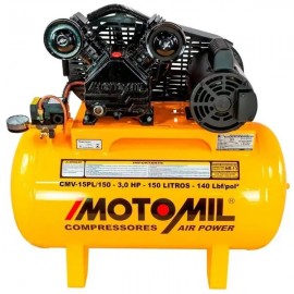 Compressor de Ar 15 Ps 3HP 150 Litros Air Power Mono 110/220V CMV-15PL/150 MOTOMIL