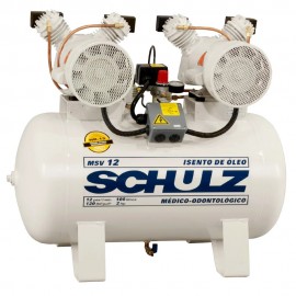 Compressor Odontolgico Isento de leo 100L 2x1HP 12 Ps Schulz