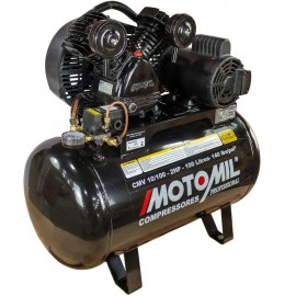 Compressor de Ar 2HP 10 Ps 100 Litros 140LBS Bivolt 110/220V Motomil